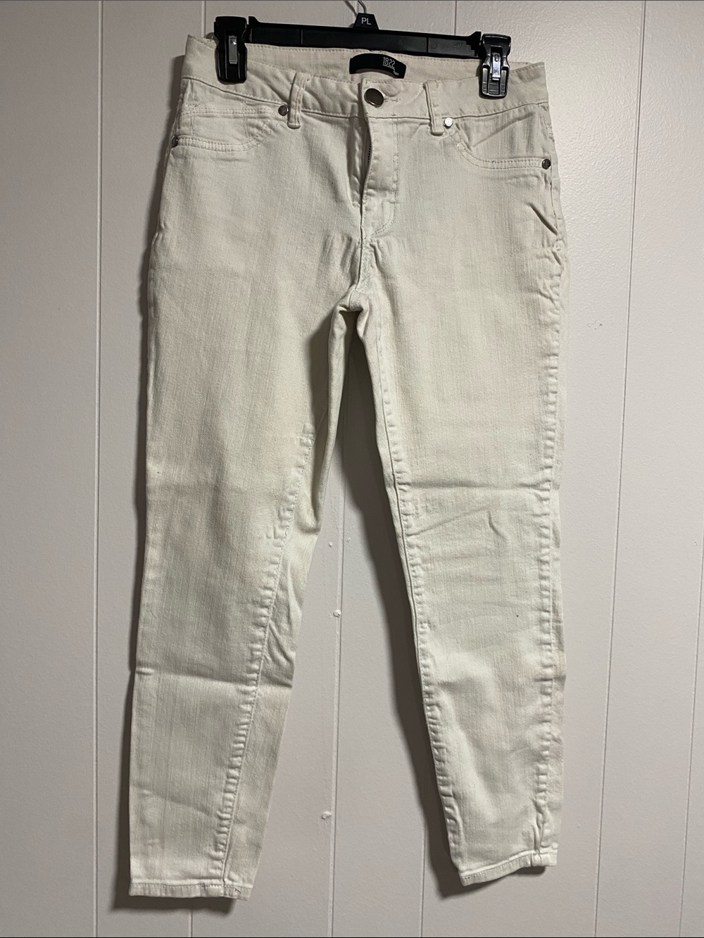 1822 Denim Cream Skinny Jeans